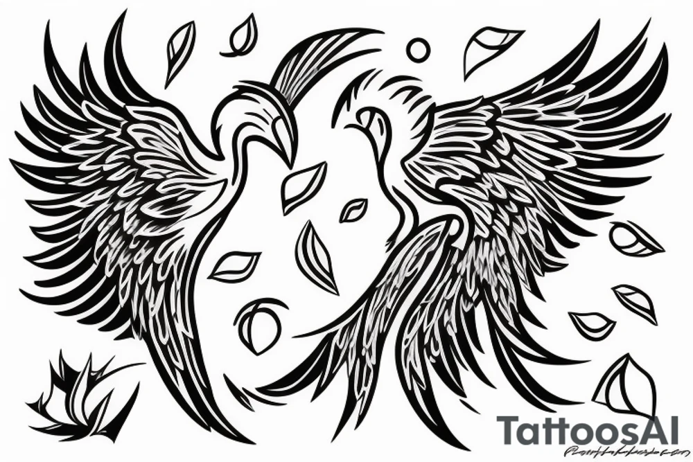 phoenix girly tattoo idea