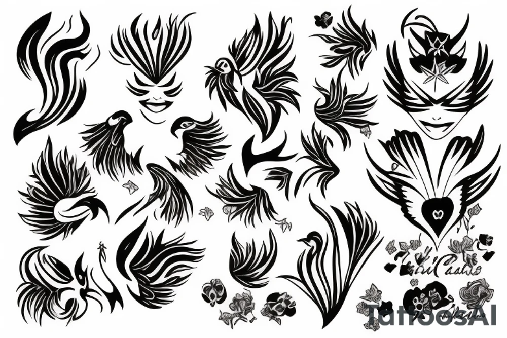 phoenix girly tattoo idea