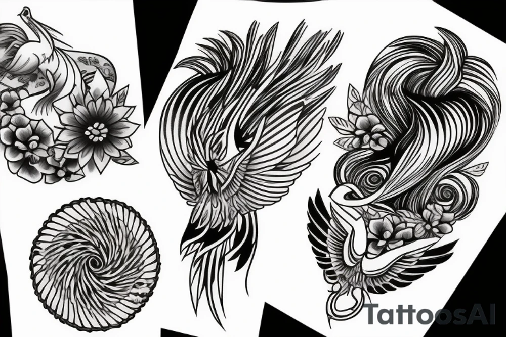 phoenix girly tattoo idea