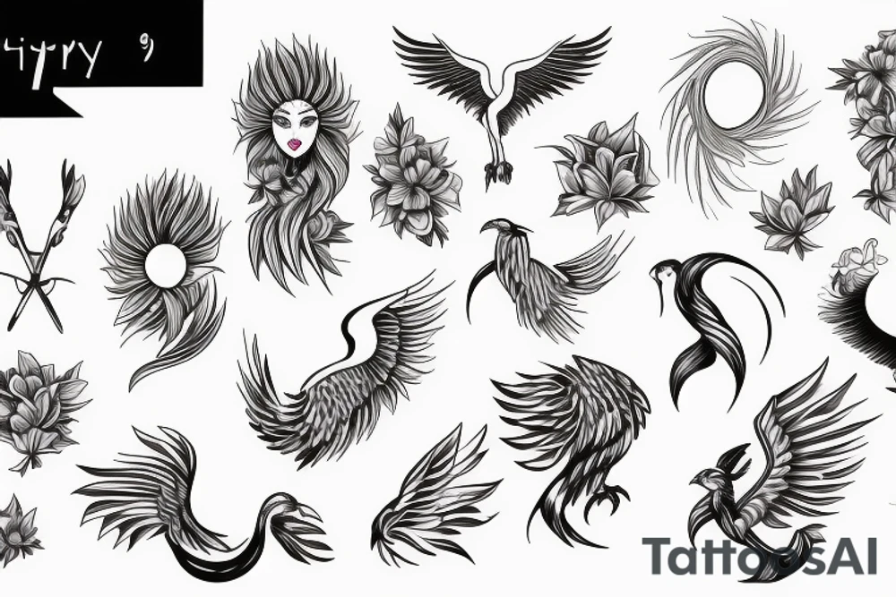 phoenix girly tattoo idea
