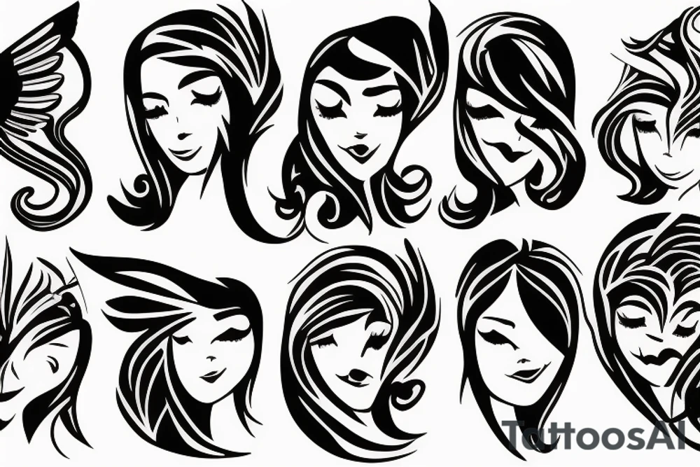 phoenix girly tattoo idea