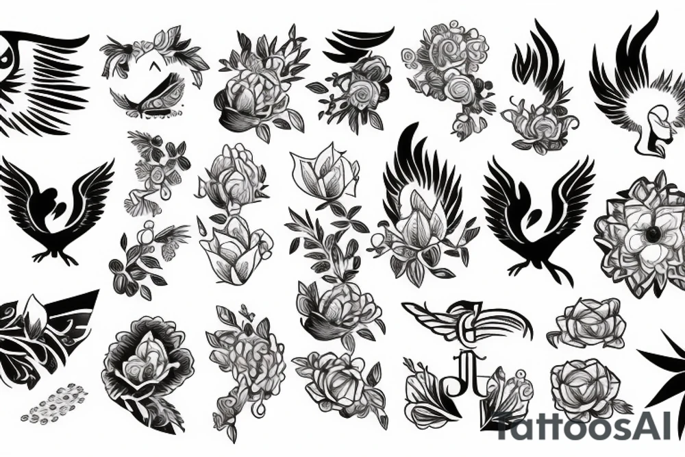 phoenix girly tattoo idea