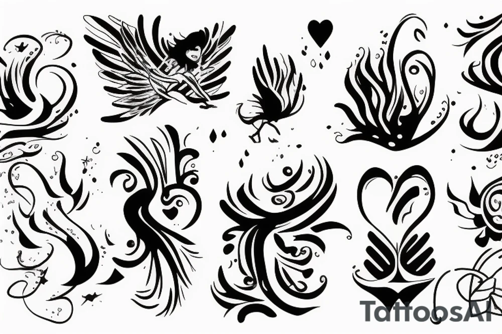 phoenix girly tattoo idea