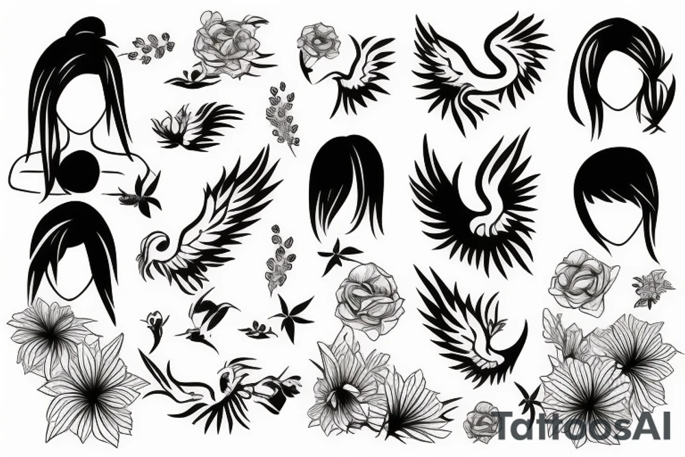phoenix girly tattoo idea