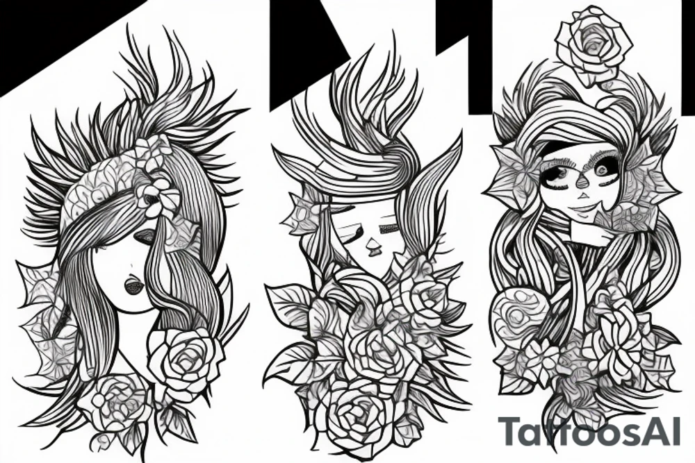 phoenix girly tattoo idea