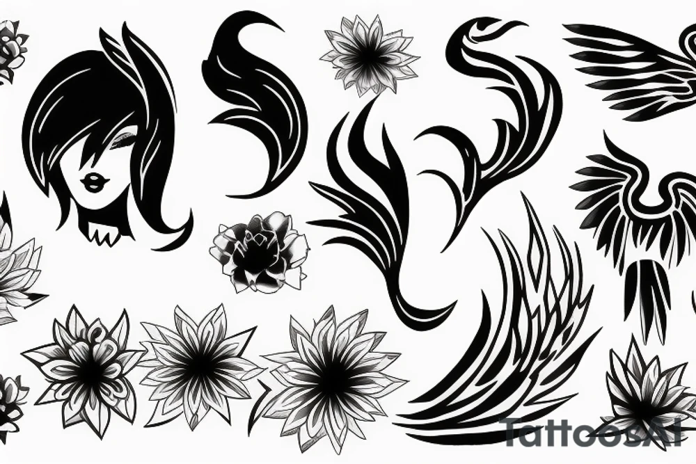 phoenix girly tattoo idea