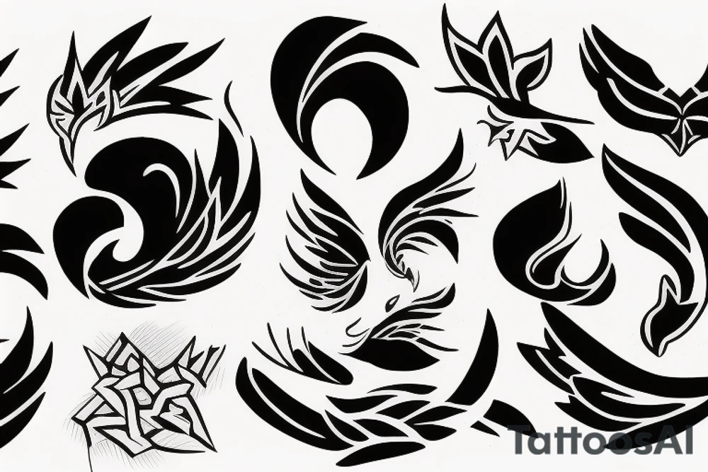 phoenix girly tattoo idea
