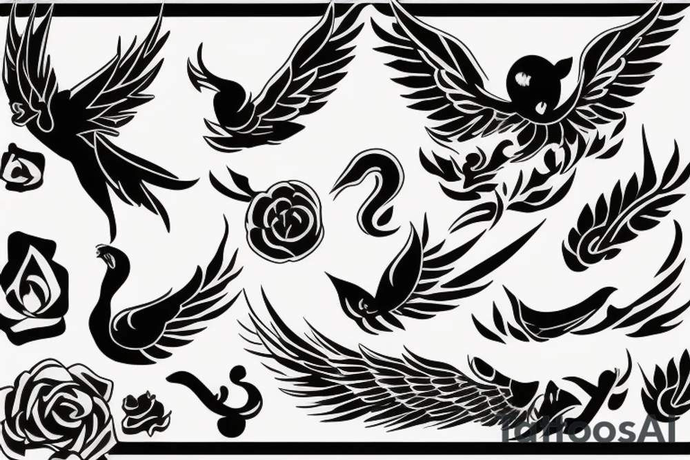 phoenix girly tattoo idea