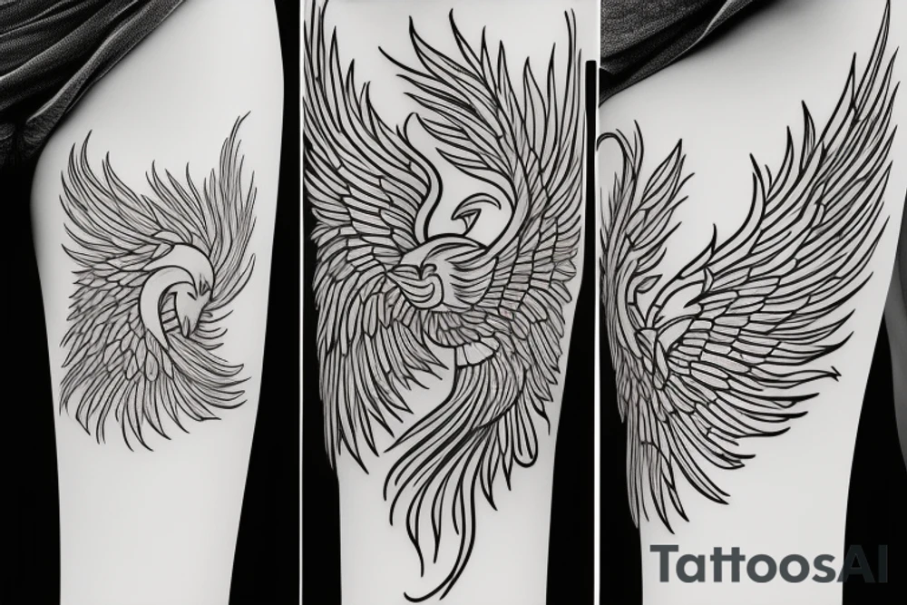 phoenix girly tattoo idea