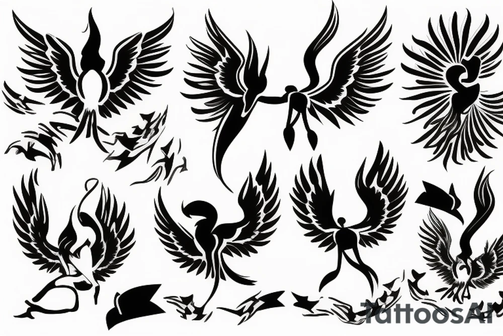 phoenix girly tattoo idea