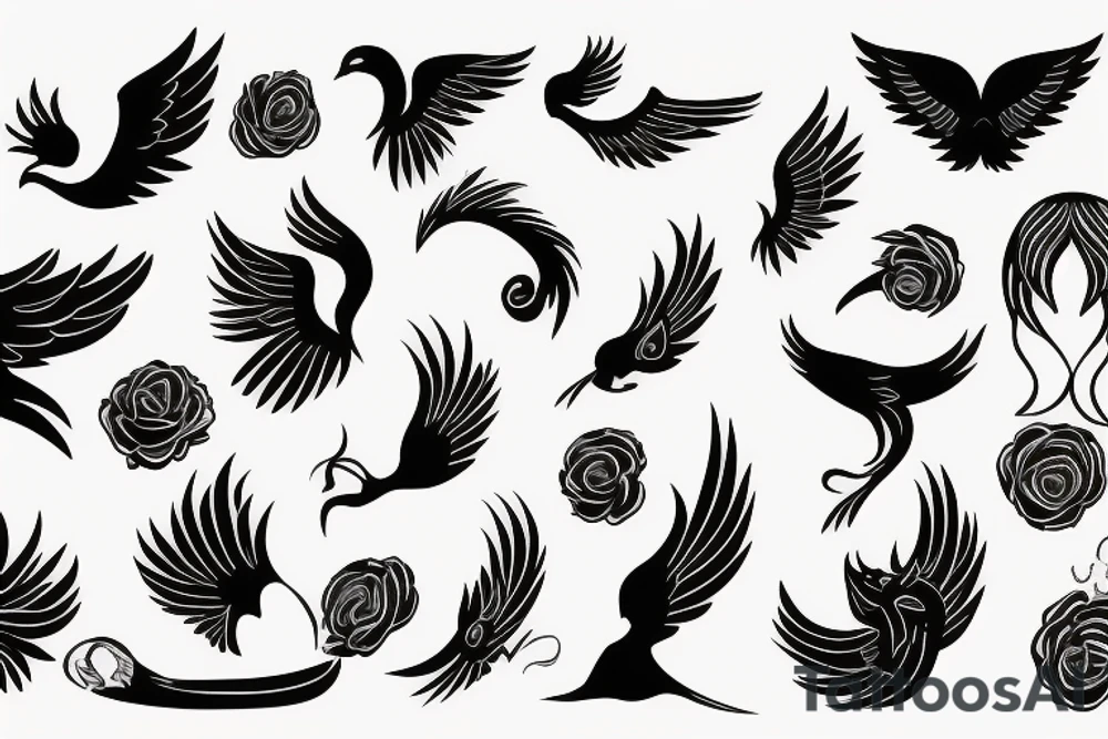 phoenix girly tattoo idea