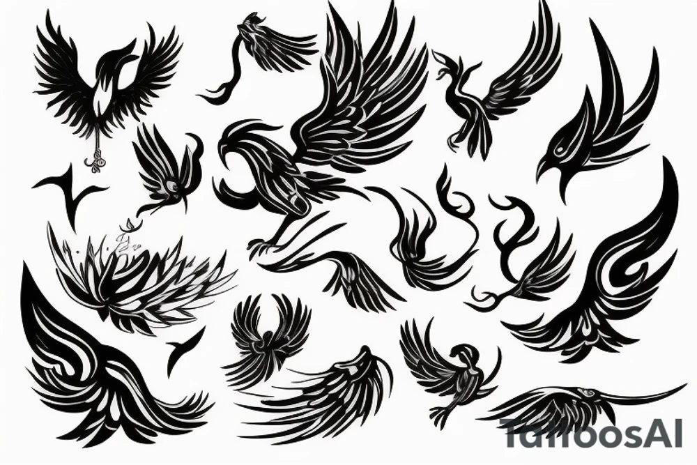 phoenix girly tattoo idea