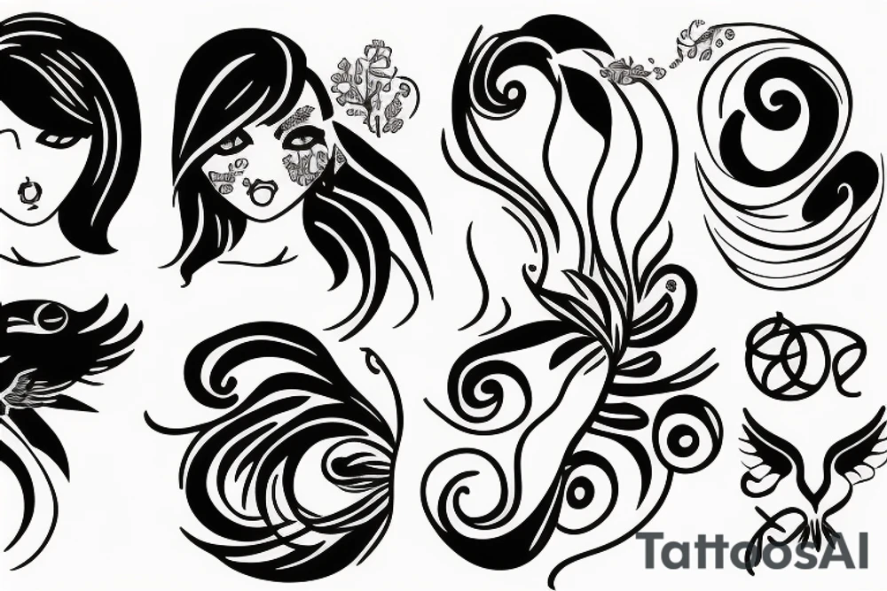 phoenix girly tattoo idea