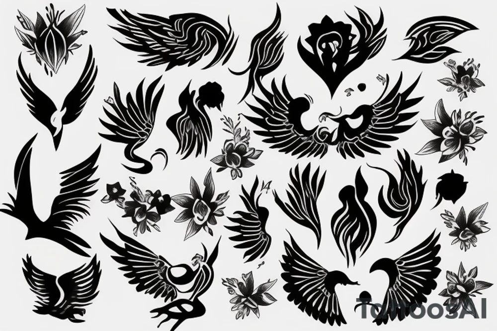phoenix girly tattoo idea