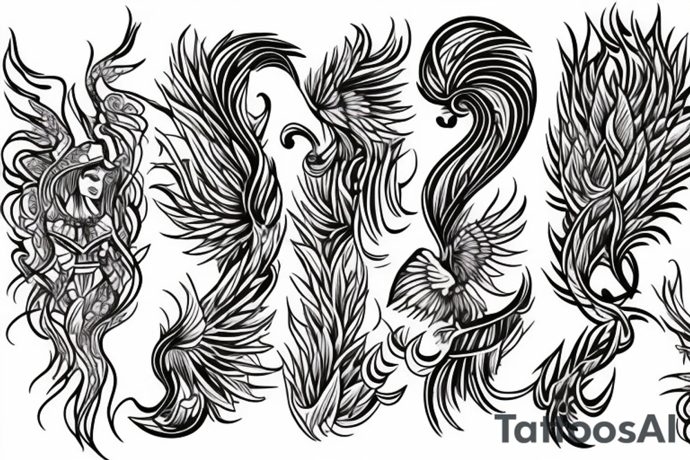 phoenix girly tattoo idea