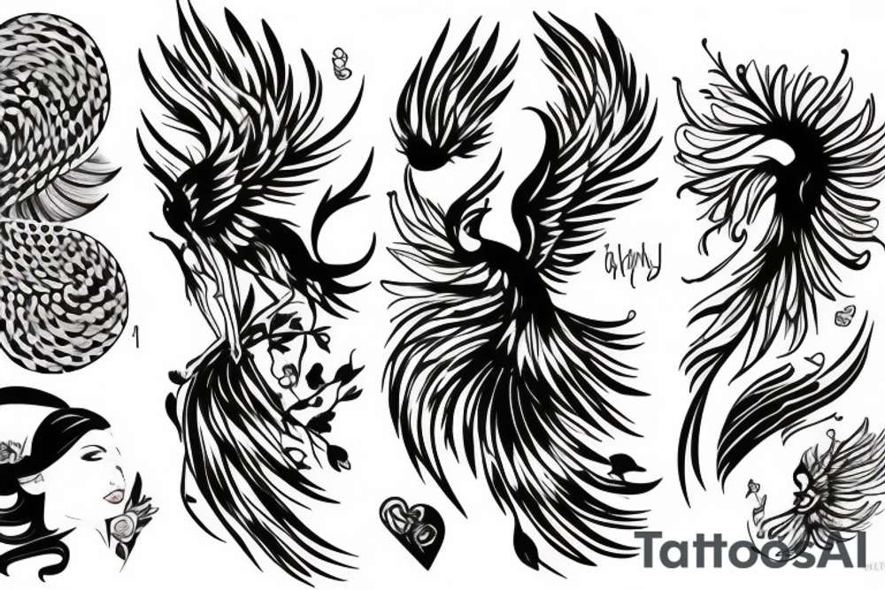 phoenix girly tattoo idea