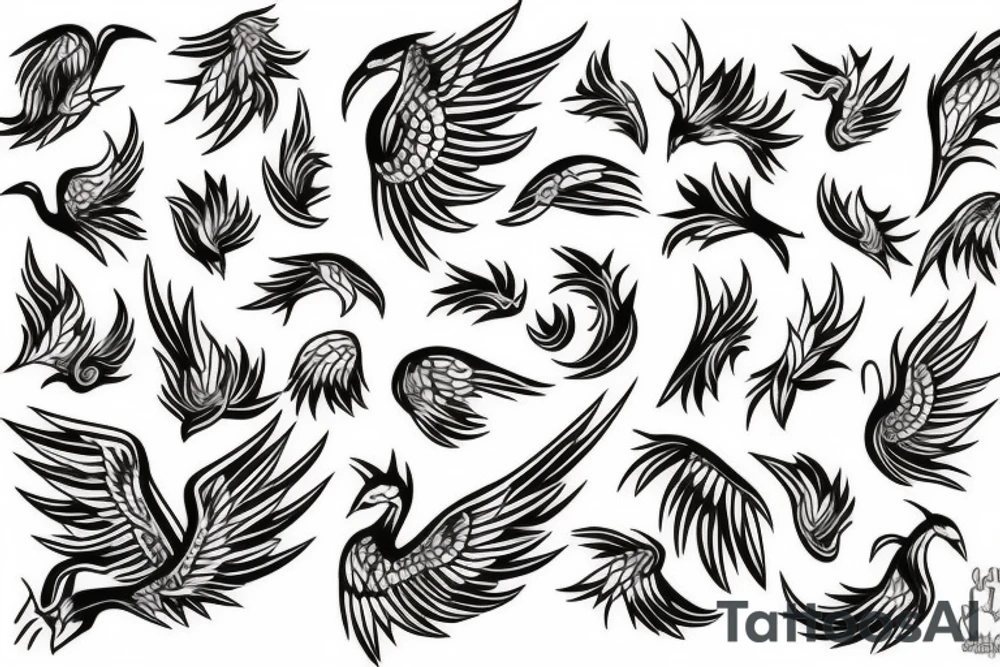 phoenix girly tattoo idea