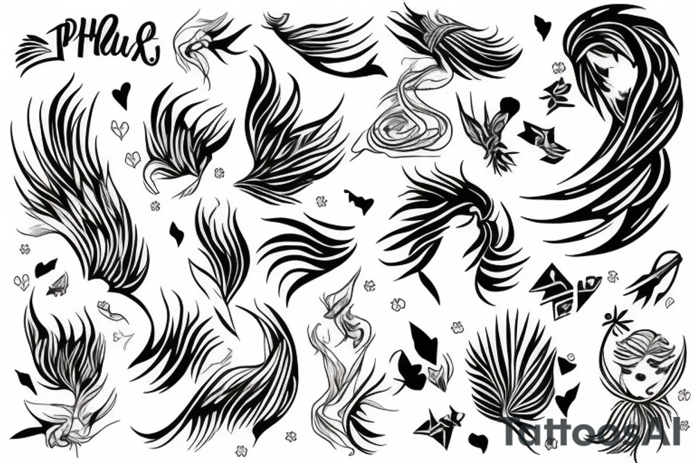 phoenix girly tattoo idea