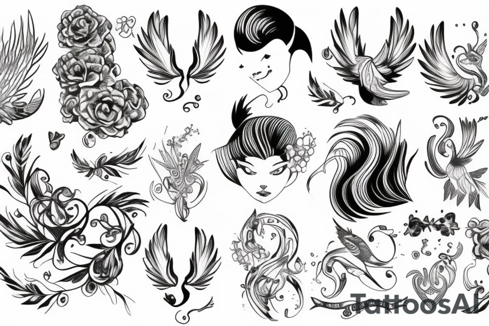 phoenix girly tattoo idea
