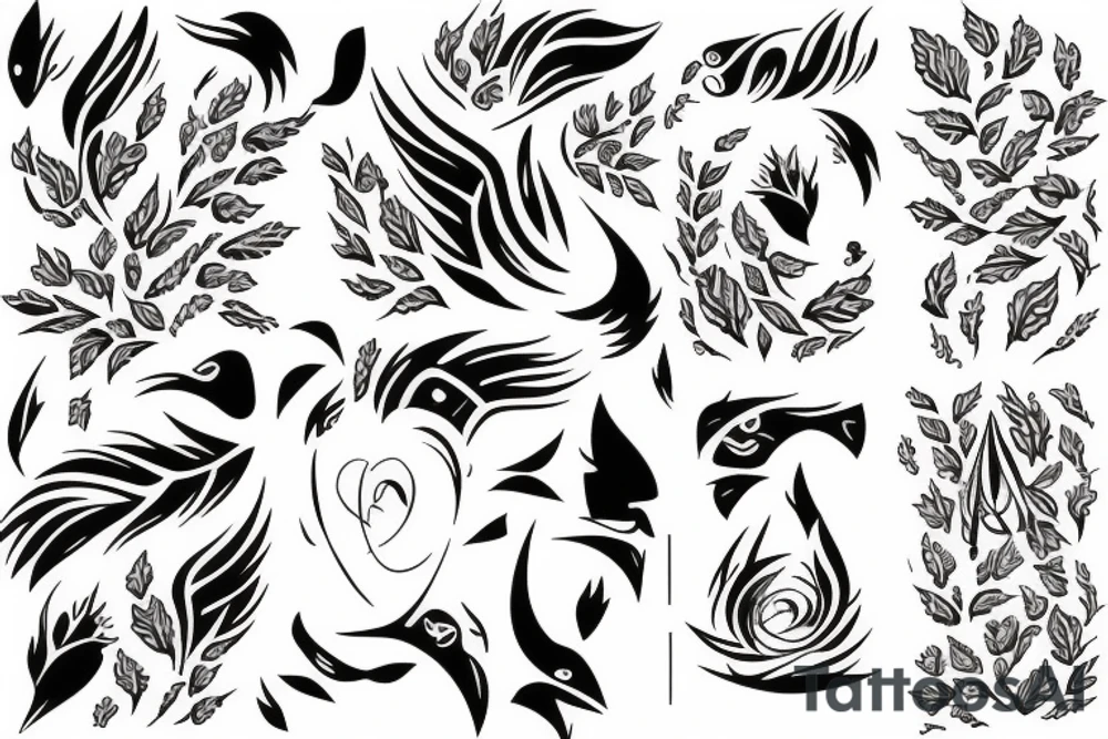 phoenix girly tattoo idea
