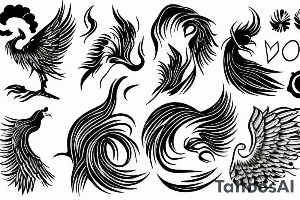 phoenix girly tattoo idea