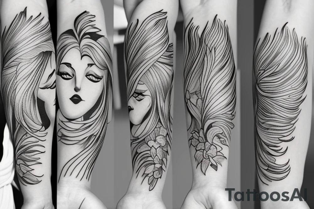 phoenix girly tattoo idea