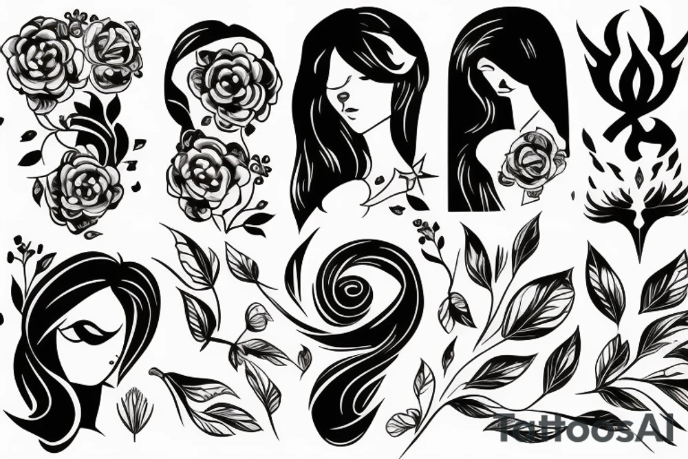 phoenix girly tattoo idea