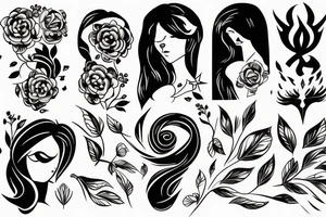 phoenix girly tattoo idea