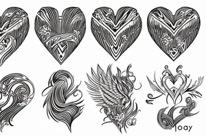 phoenix heart tattoo idea