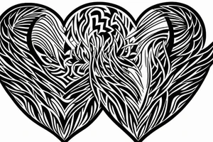 phoenix heart tattoo idea