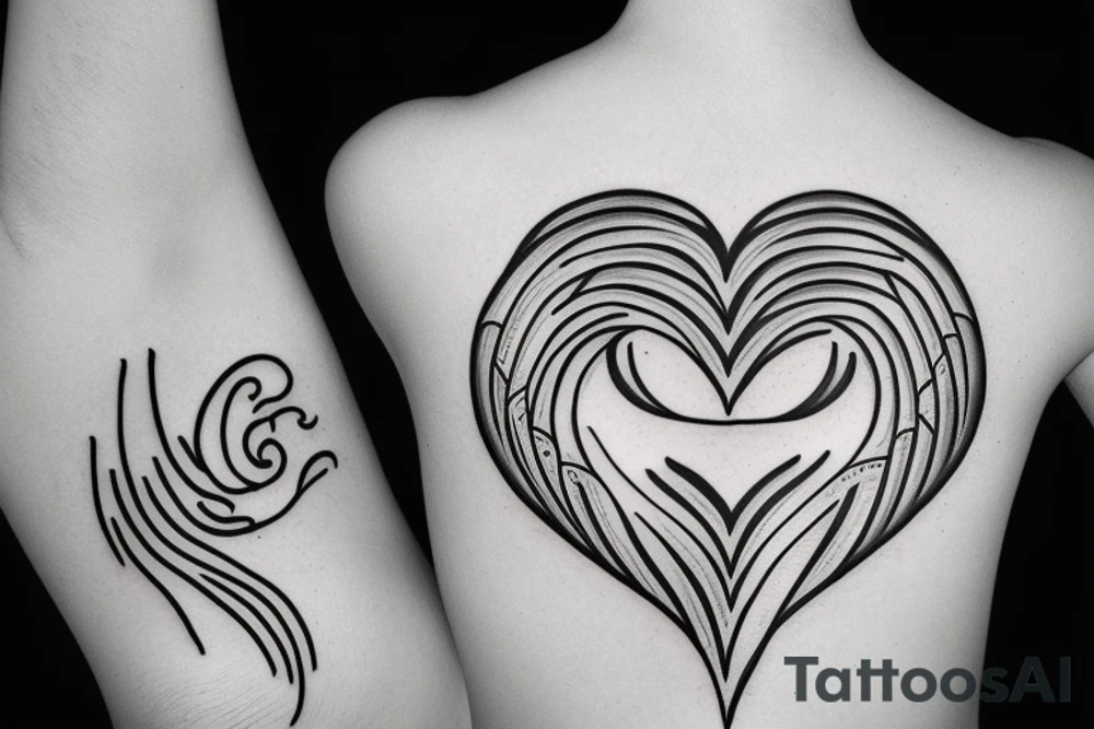 phoenix heart tattoo idea