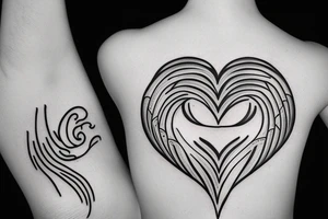 phoenix heart tattoo idea