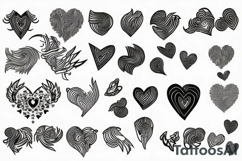 phoenix heart tattoo idea