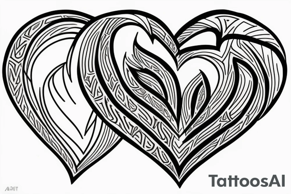 phoenix heart tattoo idea