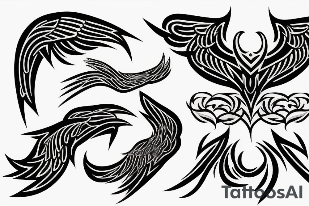phoenix heart tattoo idea