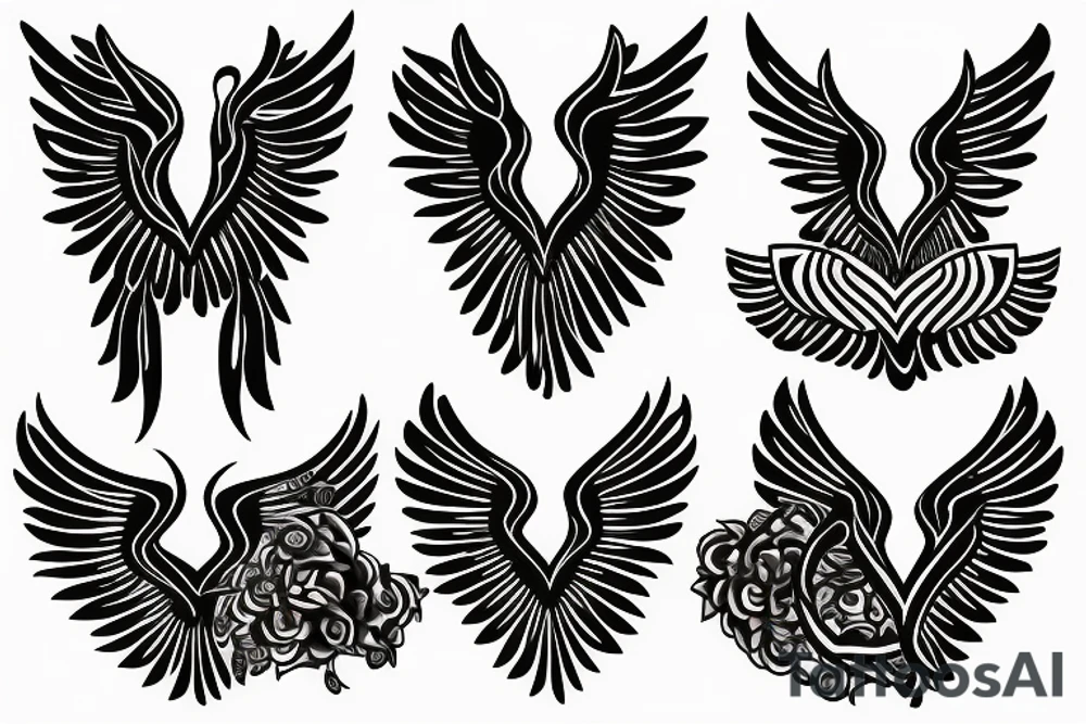phoenix heart tattoo idea