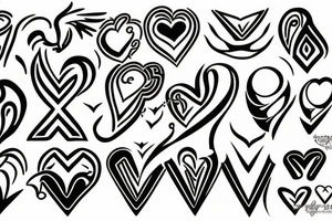 phoenix heart tattoo idea