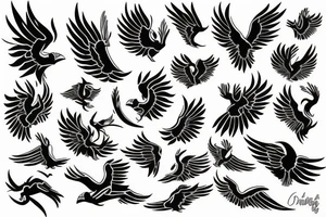 phoenix flying tattoo idea