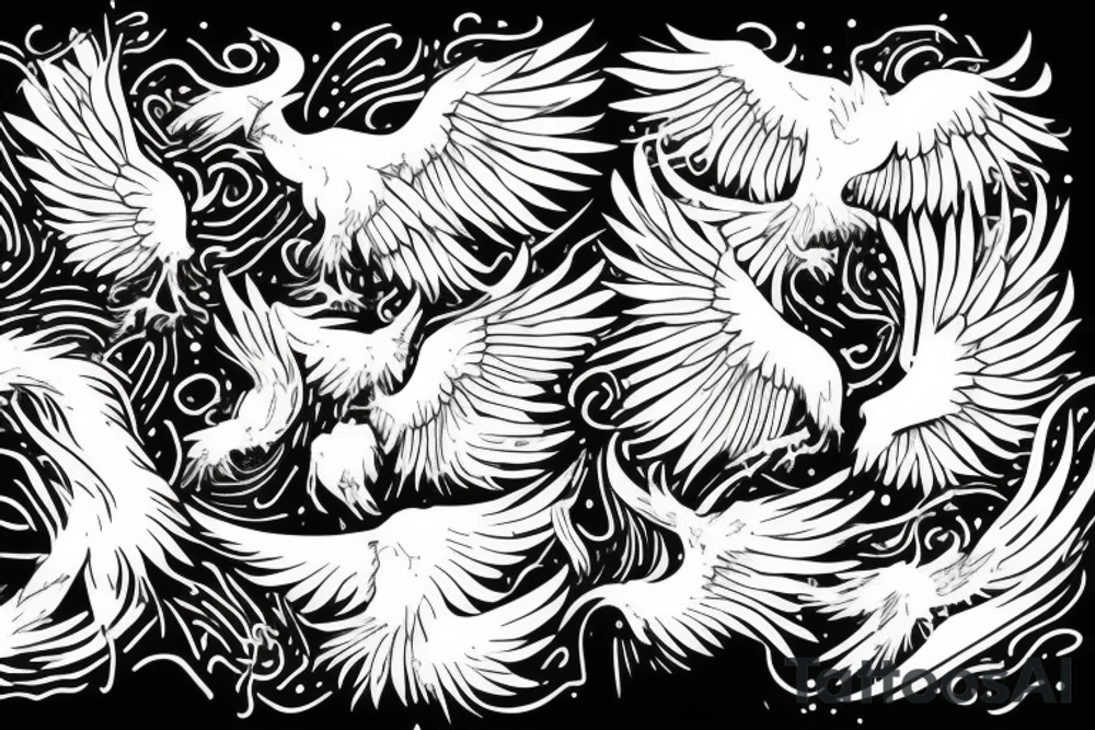 phoenix flying tattoo idea