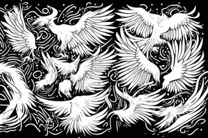 phoenix flying tattoo idea