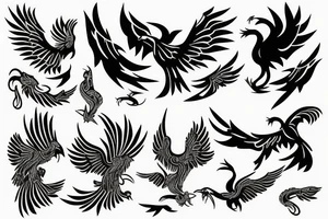 phoenix flying tattoo idea