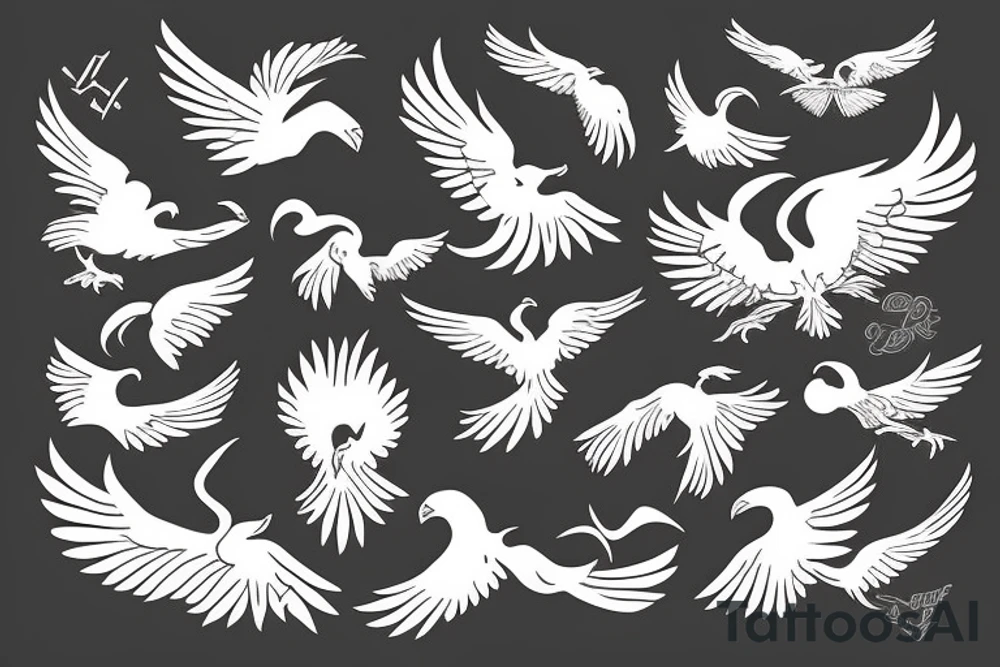 phoenix flying tattoo idea