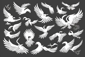 phoenix flying tattoo idea