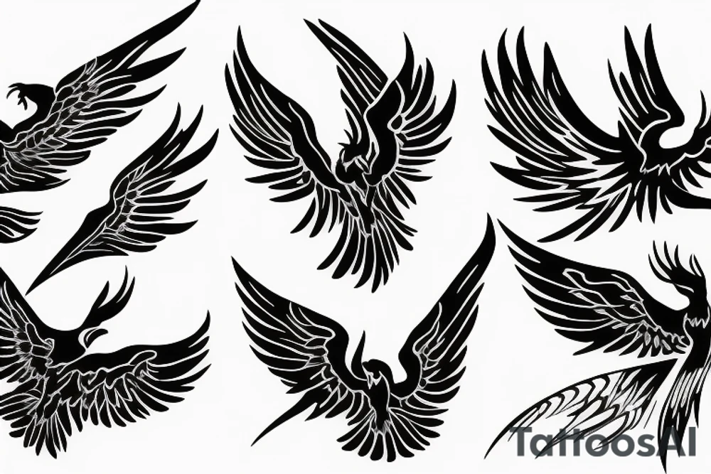 phoenix flying tattoo idea