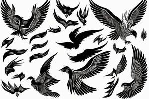 phoenix flying tattoo idea