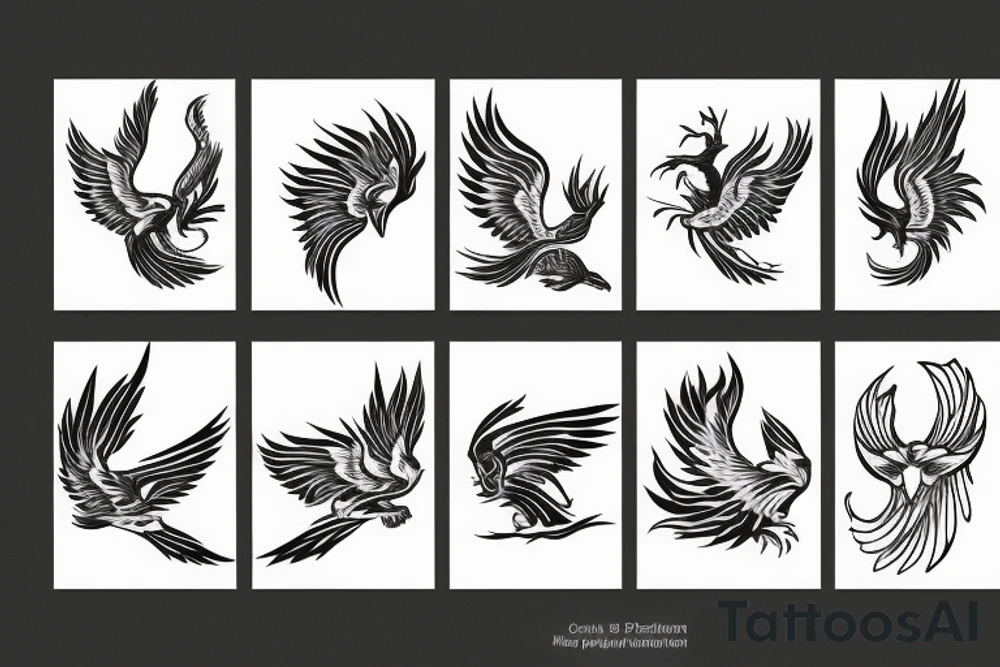 phoenix flying tattoo idea
