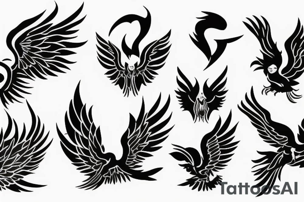 phoenix flying tattoo idea