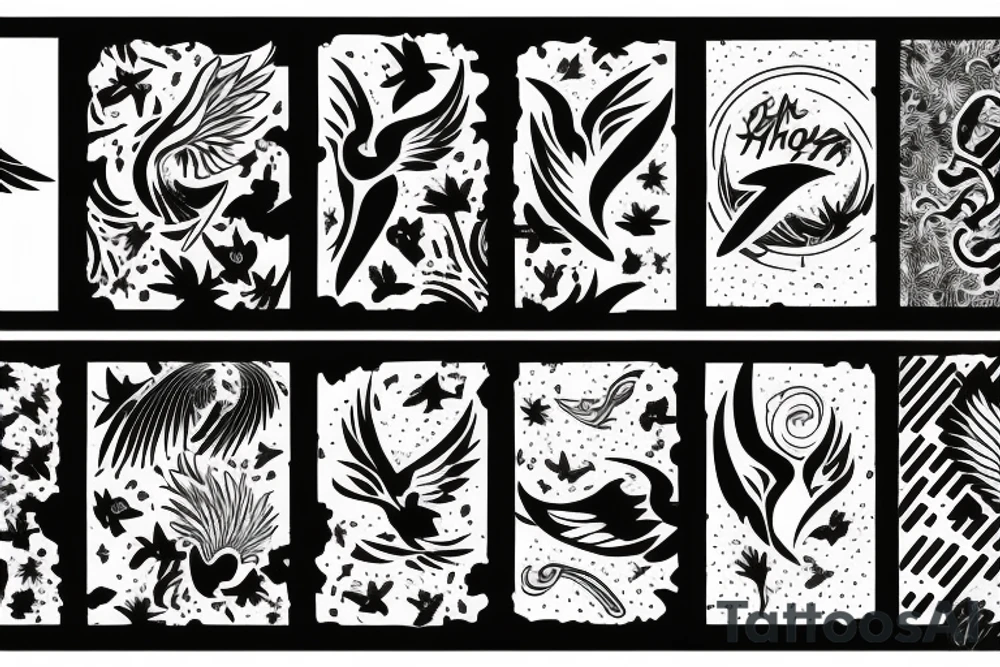 phoenix flying tattoo idea