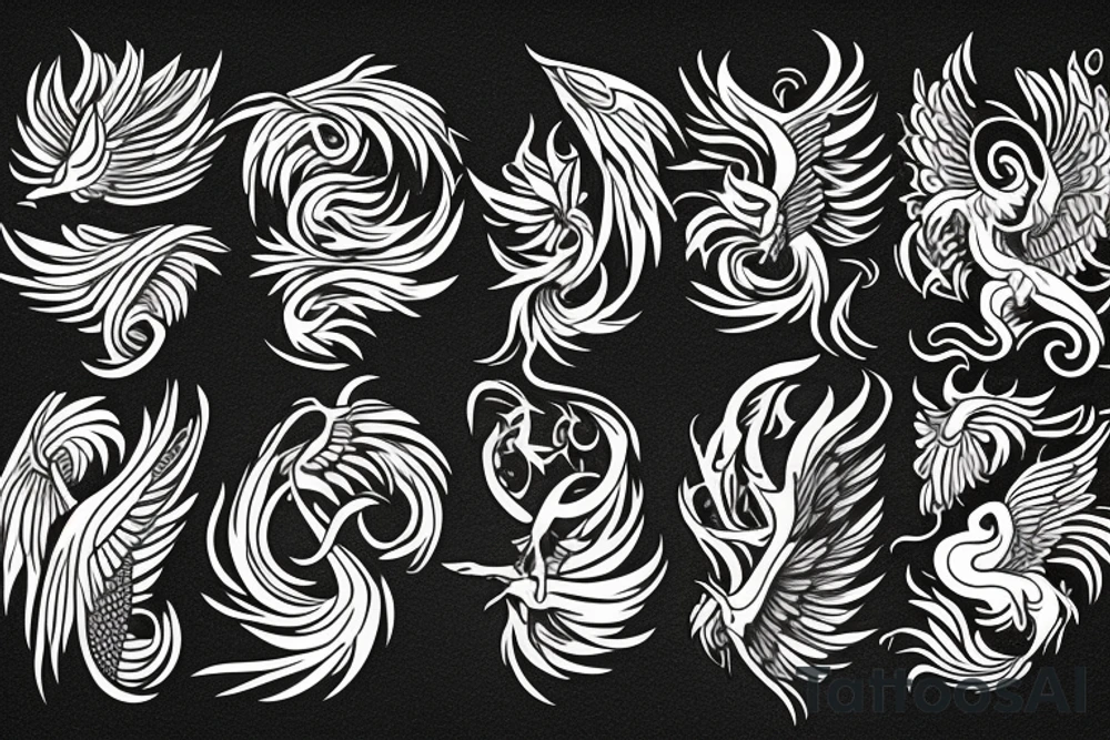 phoenix flying tattoo idea