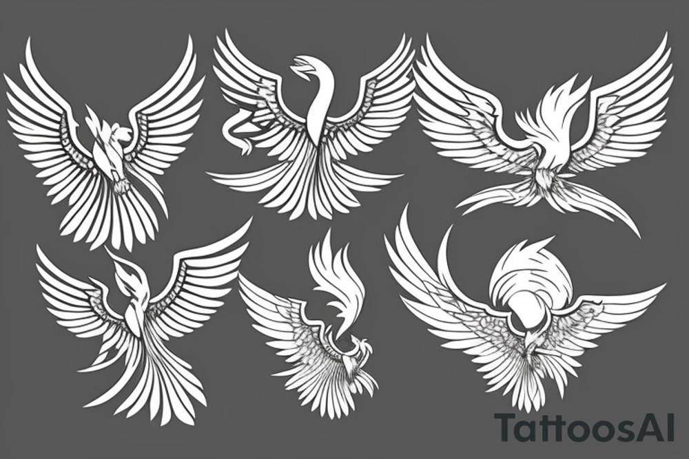 phoenix flying tattoo idea